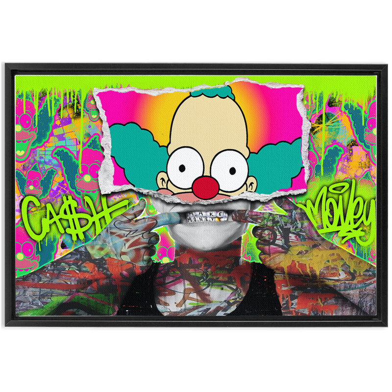 Krusty Money Framed Canvas